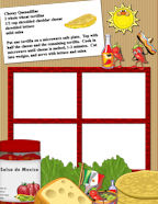 Cheesy Quesadillas Simple Kids Snack Recipe Downloads and matching Memory Paper Downloadables.