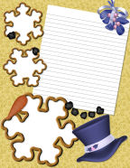 snowflake frames snowman top hat 