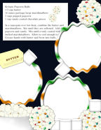Free Krispy Popcorn Balls Kids Recipe Card and matching Halloween Scrapbooking Memory Paper download.
